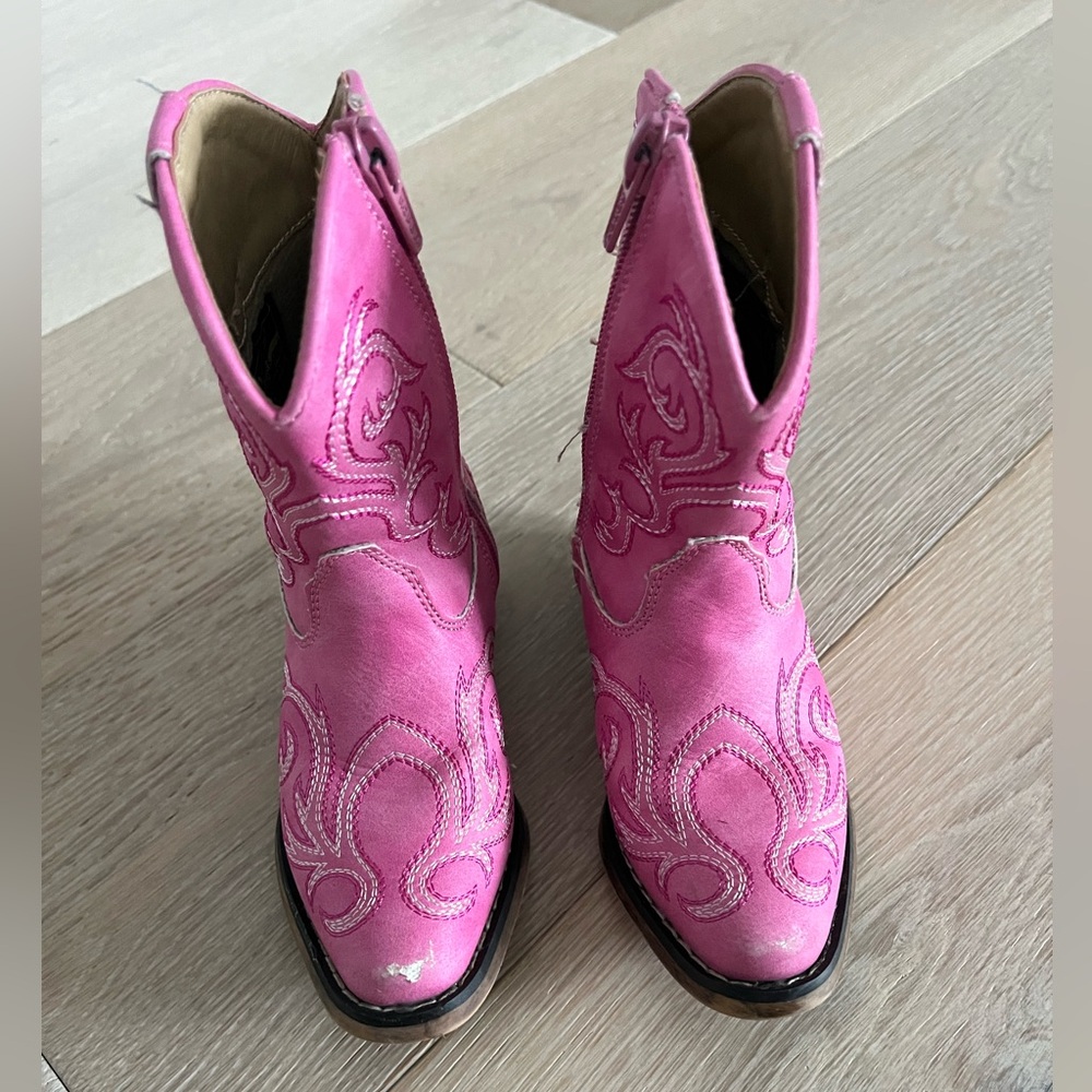 Western pink cowboy toddler Boots